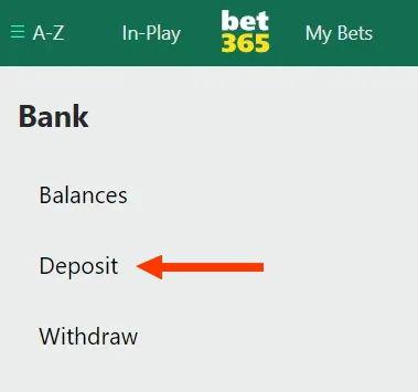 deposit at bet365