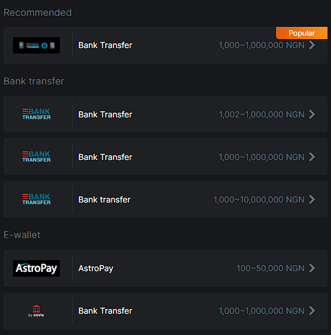 BC.Game payment methods