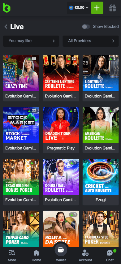 Live crypto casino bookmaker