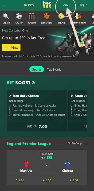 Registration bet365