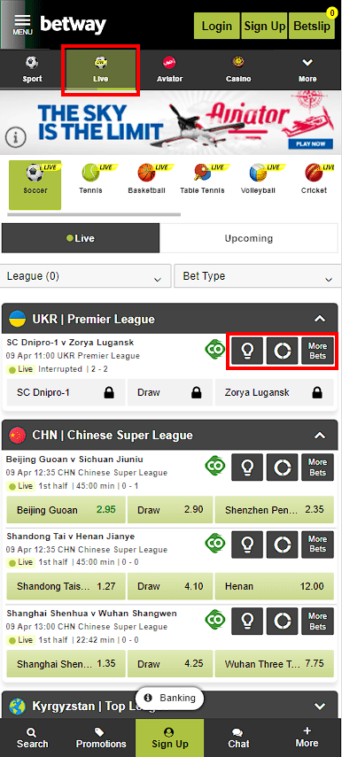 betway live