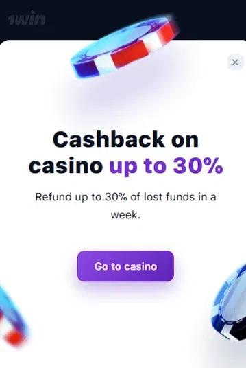 Does 1win Nigeria offer a cahsback?