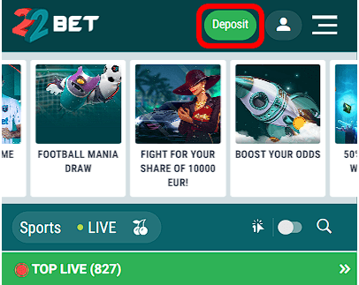 Deposit button