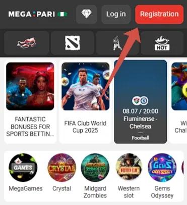 How to register on Megapari via mobile?