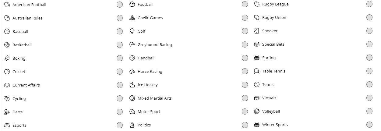 Betfair sports