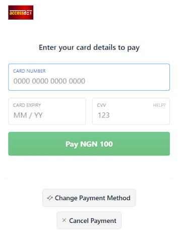 Card details