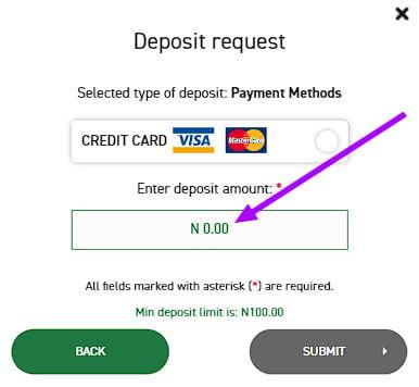 Deposit, Visa, Mastercard