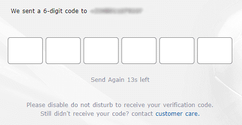 Confirmation code