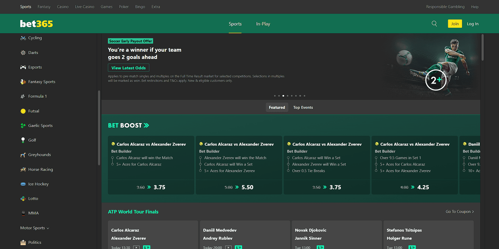 Bet365 website