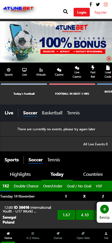 Mobile version Fortunebet