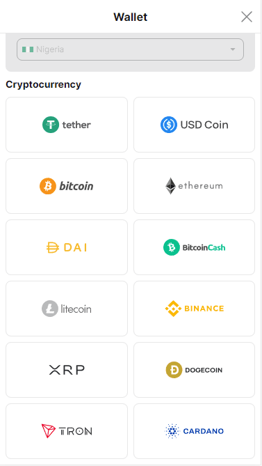 Deposit at Betmaster by crypto
