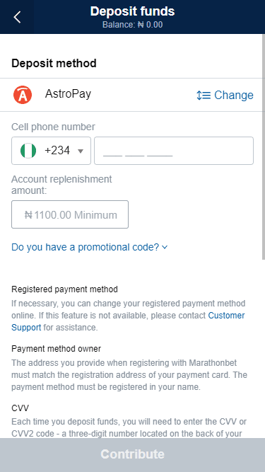 Deposit with AstroPay