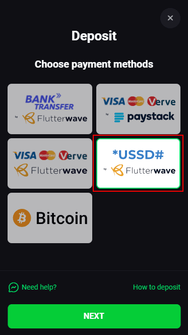 Pay with USSD by Flutterwave