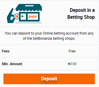 Deposit in a Betting Shop
