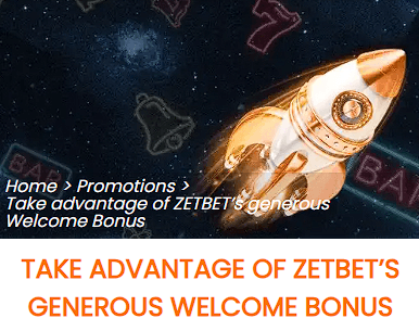 ZetBet casino welcome bonus