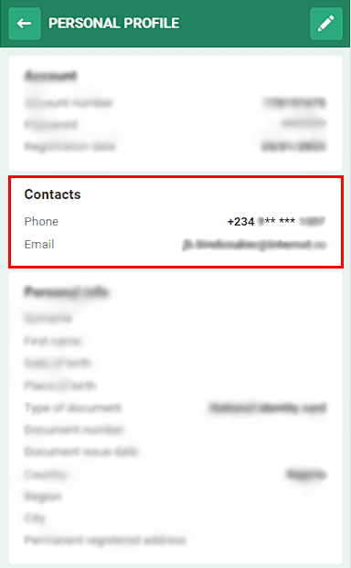 Betwinner account settings