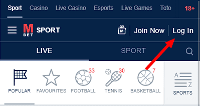 Log In button