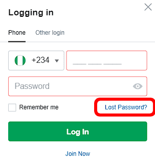 Restoring the password