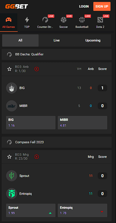 GG.BET mobile site