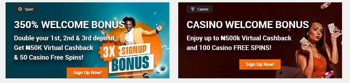 Welcome bonus betBonanza