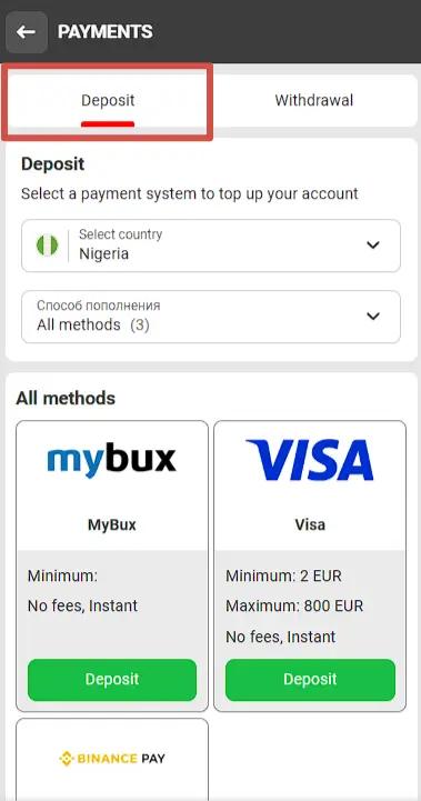 888Starz deposit methods 