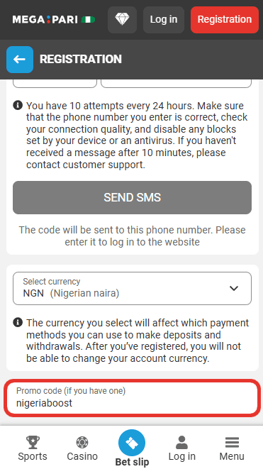 Megapari promo code 2025 Nigeria 