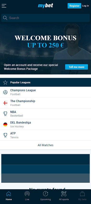 Mybet mobile site