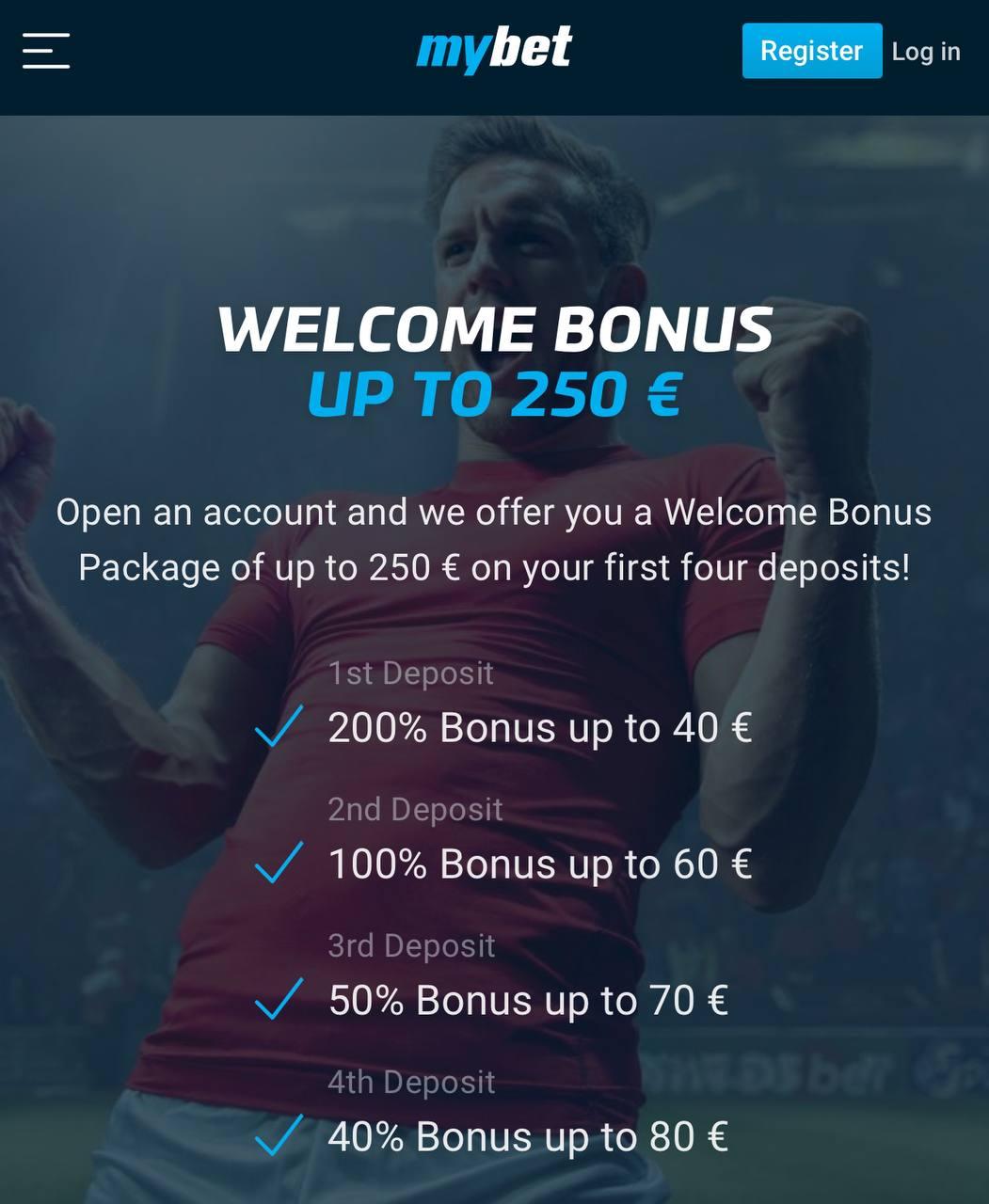 Mybet welcome bonus