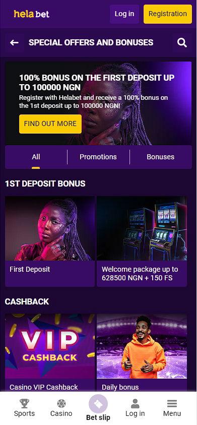 Bonuses Helabet