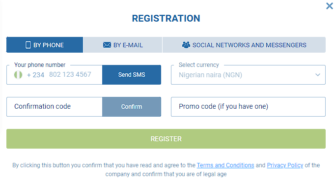 Registration by phone
