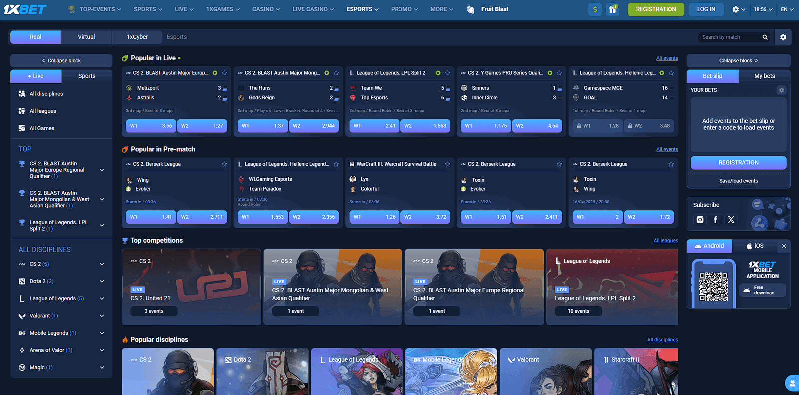 1xbet esports