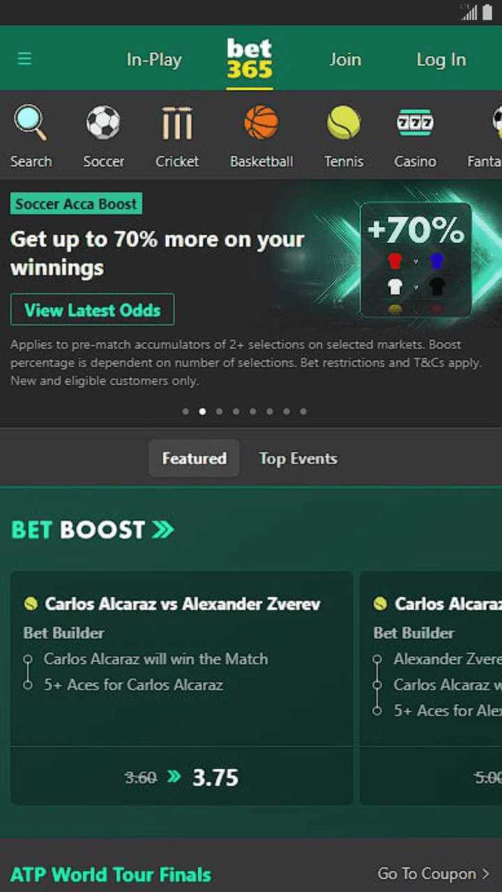 Bet365 mobile version