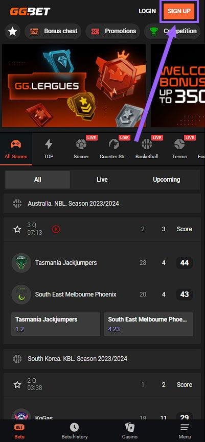 GGBet sign up